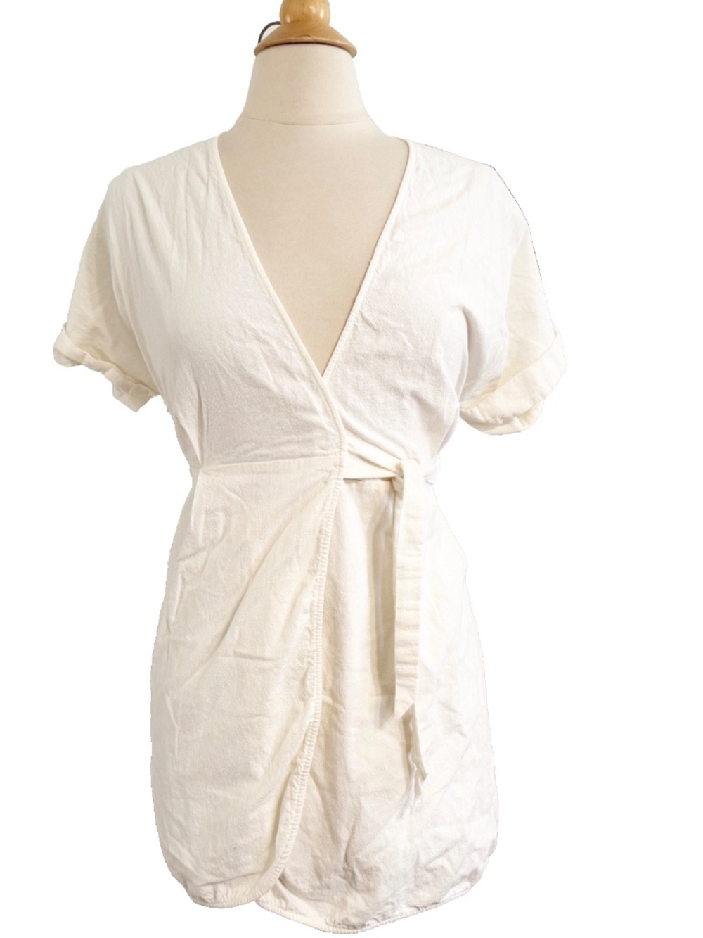 & Other Stories Stockholm Atelier Wrap Ivory/Off-White Dress 0 XS